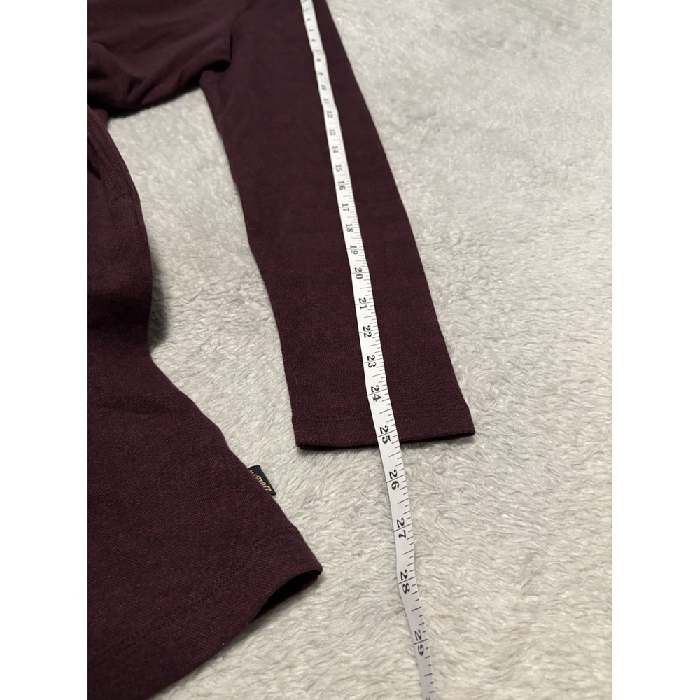 Duluth Trading T-shirt Flannel Dress Womens Large Burgundy Long Sleeve Knit Soft - Picture 9 of 10